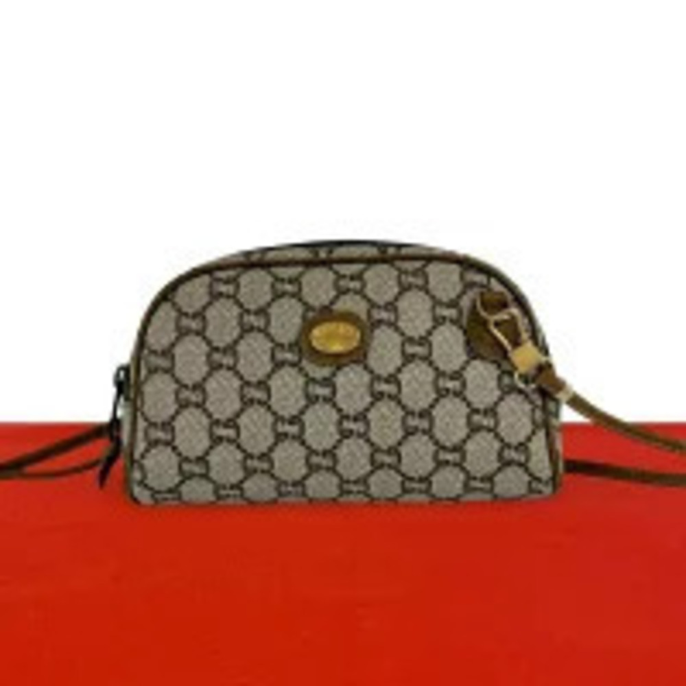 Gucci Plus Leather Shoulder Bag Brown